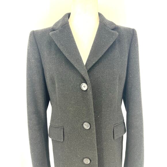 J. Crew Women's 8 Gray Cashmere Wool Winter Coat Pockets Lined Single Breasted - Picture 8 of 9